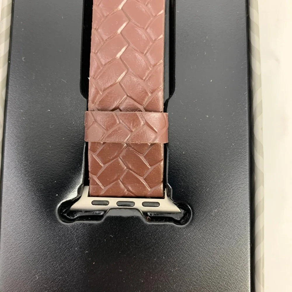 Posh Tech Woven Brown Leather‎ Apple Watch Band Strap 38mm 40mm 41mm
